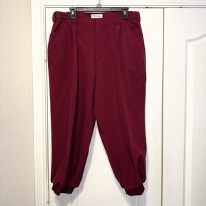 St. Andrews Knickers Pants Mens Size 34 Vintage Traditional Golf Wear Burgundy